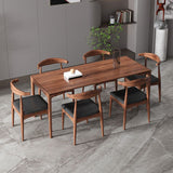 Rectangle Simplicity Dining Table Wood Color Fixed Table with Pinewood Solid Wood Clearhalo ' dining_table' 'Dining Tables & Seating' 'Dining Tables' 'furn' 'furn_dining_table' 'Furniture' 'furniture_dining_table' 'Kitchen & Dining Furniture' 'kitchen&dining_furn' 'kitchen' 'kitchen_dining_table' 1200x1200_c928d7f8-8838-4050-9815-3880e04b9bdf