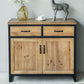Industrial Natural Solid Wood Cabinet with Shelf and 2 Doors Clearhalo 'Cabinets & Chests' 'cabinets_chests' 'furn' 'furn_cabinets_chests' 'Furniture' 'Living Room Furniture' 1200x1200_c92931d2-f4e6-4bcf-aa7c-07734879e439