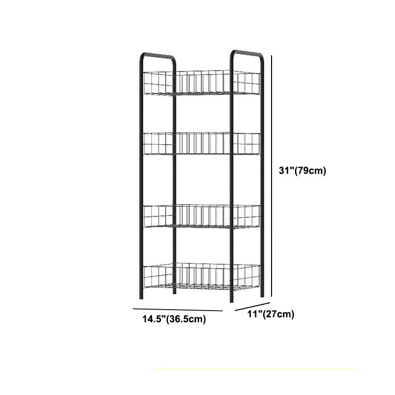 Industrial Iron Etagere Bookshelf Open Vertical Bookshelf with Caster Wheels Clearhalo 'Bookcases' 'furn' 'furn_bookcases' 'Furniture' 'furniture_bookcases' 'kitchen' 'kitchen_bookcases' 'Living Room Furniture' 'Office Furniture' 1200x1200_c929ff70-4ba7-44e1-a3e3-de1f78d90b4e