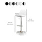 Modern Bucket Adjustable Height Swivel Bar Stool with Metal Base