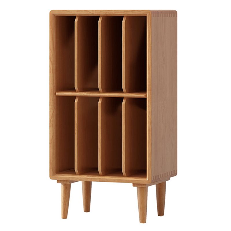 Modern Wooden Bookcase Closed Back Standard Bookshelf with Shelves