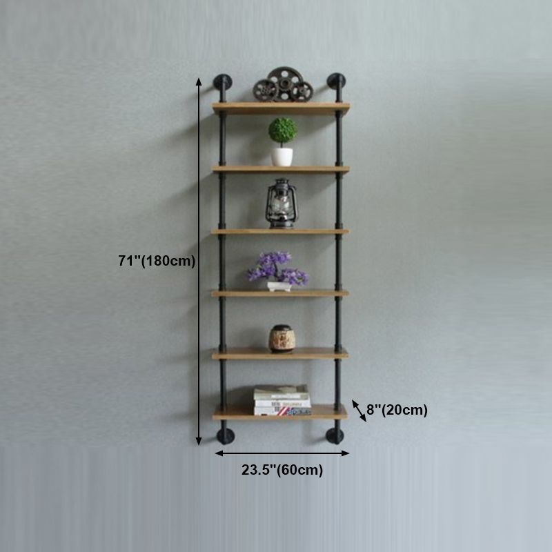 Wall Mounted Bookcase Industrial Metal Floating Shelf for Study Room Clearhalo 'Bookcases' 'furn' 'furn_bookcases' 'Furniture' 'furniture_bookcases' 'kitchen' 'kitchen_bookcases' 'Living Room Furniture' 'Office Furniture' 1200x1200_c92c7403-c38a-4c8b-9eef-3653f4c60f2b
