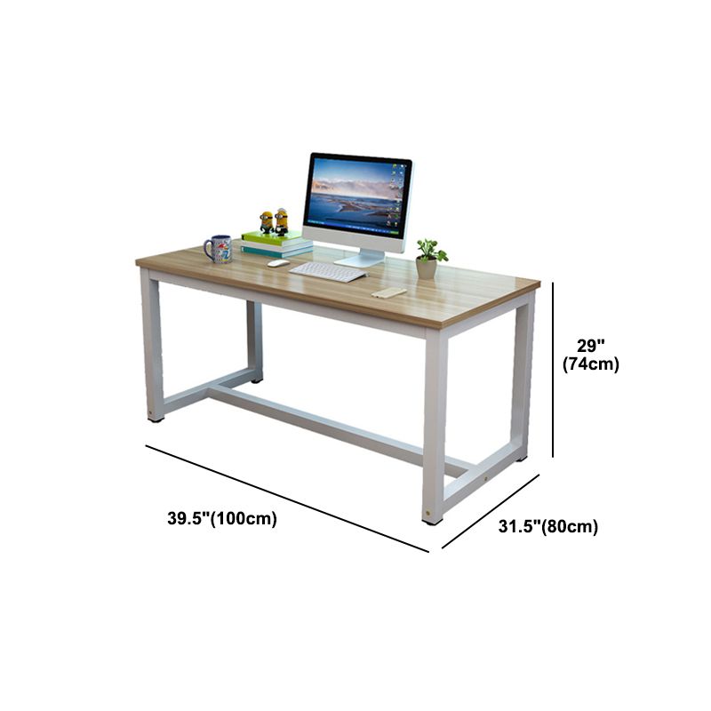 Modern Home Rectangular Writing Desk Bedroom Artificial Wood Office Desk Clearhalo 'furn' 'furn_office_desk' 'Furniture' 'furniture_office_desk' 'Office Desks' 'Office Furniture' 'office_desk' 1200x1200_c92f2b75-0849-4ae0-a0c3-560568283146