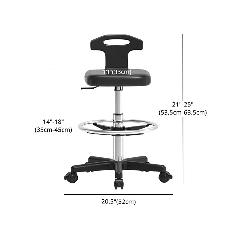 Adjustable Counter Bar Stool Backrest Plastic Bar Stool with Swivel in Black Clearhalo 'Bar Furniture' 'Bar Stools' 'bar_stools' 'furn' 'furn_bar_stools' 'furniture_bar_stools' 'Kitchen & Dining Furniture' 'kitchen&dining_furn' 'kitchen' 'kitchen_furn' Furniture' 1200x1200_c92fdfc7-ebb5-4237-bd2d-74c547abf56a