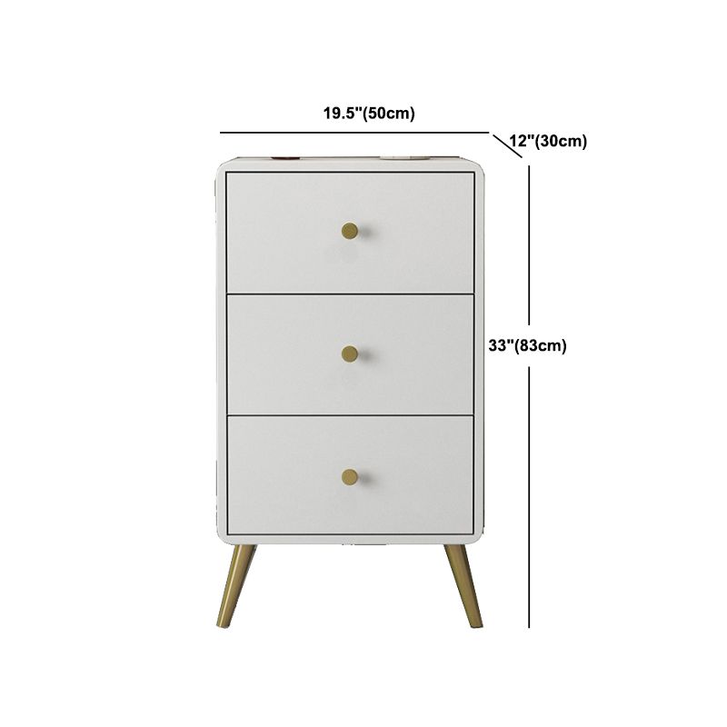 Contemporary Wooden Chest in White, Rectangle Accent Chest with Drawers