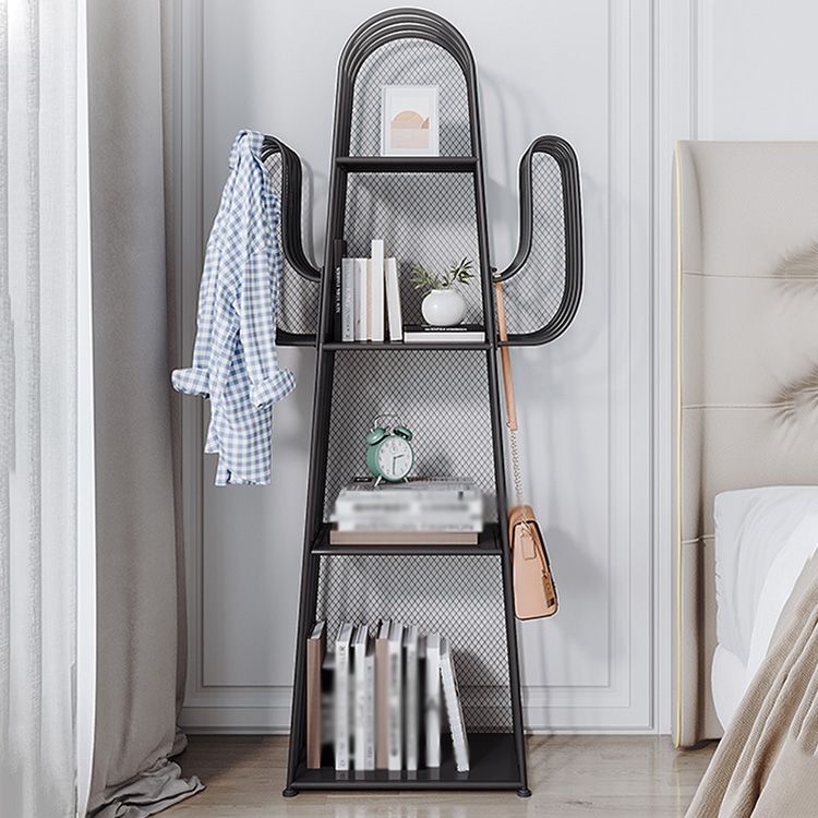 Industrial Iron Geometric Bookshelf Closed Back Vertical Bookshelf,18.1"L x 11.8"W x 59"H Clearhalo 'Bookcases' 'furn' 'furn_bookcases' 'Furniture' 'furniture_bookcases' 'kitchen' 'kitchen_bookcases' 'Living Room Furniture' 'Office Furniture' 1200x1200_c933e3c3-f88c-45b7-b728-7bda3c5bf138