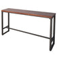 Pine Wood Bar Table Industrial Rectangle Bar Dining Table with Black Trestle Base Clearhalo 'Bar Furniture' 'Bar Tables' 'bar_tables' 'furn' 'furn_bar_tables' 'Furniture' 'furniture_bar_tables' 'Kitchen & Dining Furniture' 1200x1200_c93591ab-19fc-4c5e-8e8e-7d4dcb68ab0d