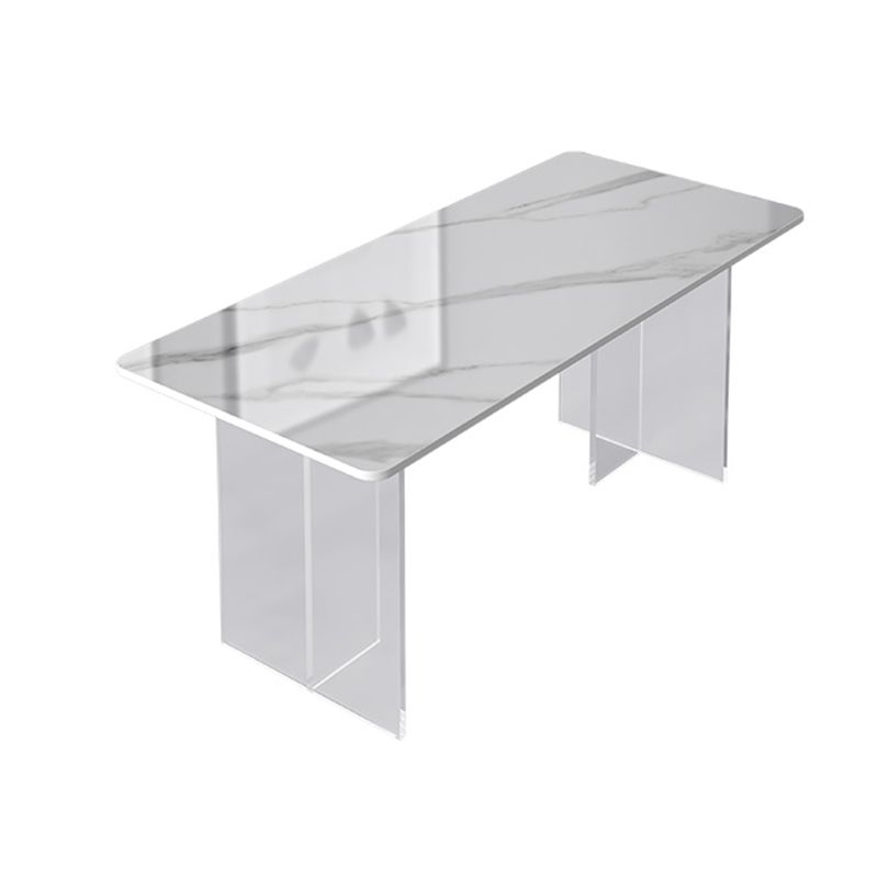 1/5 Pieces Rectangular Dining Table Set Gorgeous Style Stone Home Table and Chairs