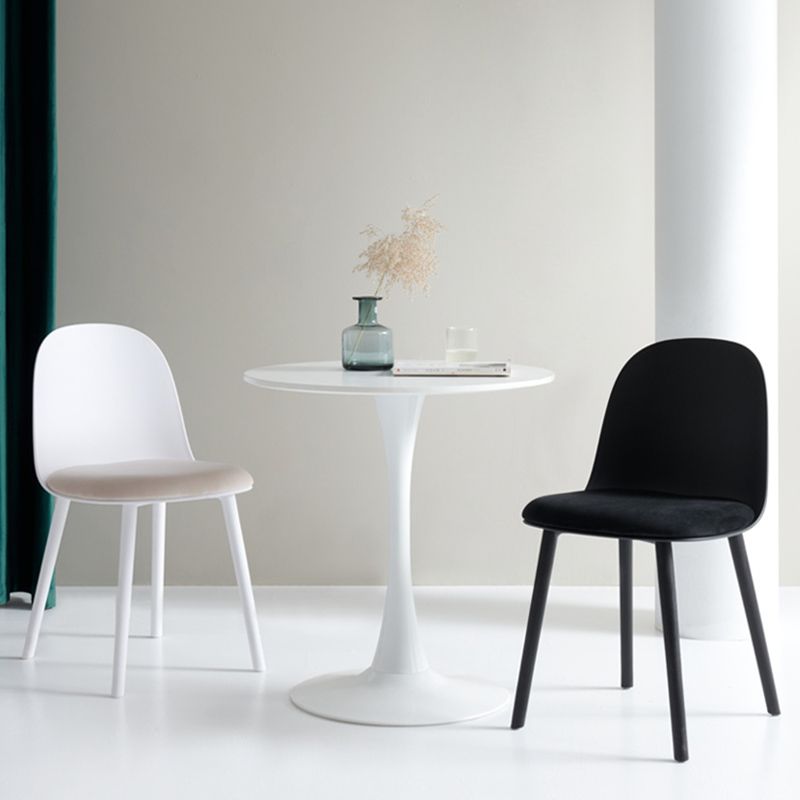 Scandinavian Plastic Armless Dining Chairs Indoor Solid Back Side Chair Clearhalo ' kitchen&dining_furn' 'Dining Chairs' 'Dining Tables & Seating' 'dining_chair' 'furn' 'furn_dining_chair' 'Furniture' 'furniture_dining_chair' 'Kitchen & Dining Furniture' 'kitchen' 1200x1200_c93875ac-3a01-48a7-b08d-f2e3ffd23d32