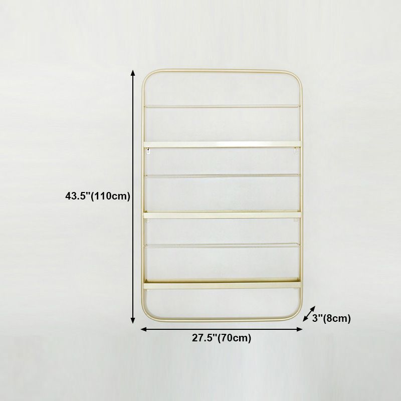 Metal Floating Bookcase Gold Color Wall Mounted Shelf for Home Office Clearhalo 'Bookcases' 'furn' 'furn_bookcases' 'Furniture' 'furniture_bookcases' 'Office Furniture' 1200x1200_c938beea-41eb-4ef4-8d13-a2925071d027