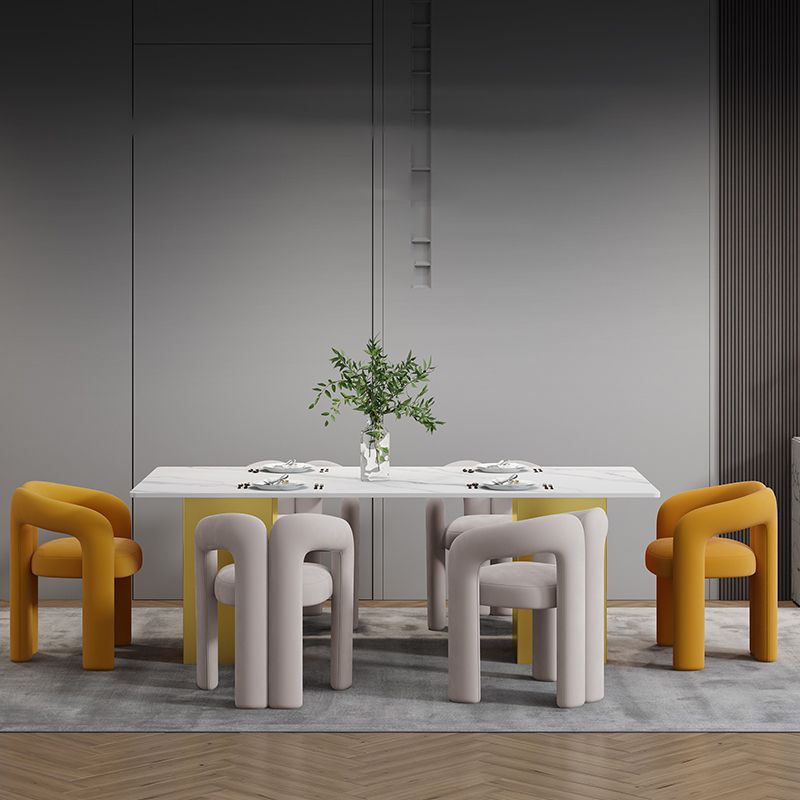 Glam 1/2/5/7 Pieces Dinette Set Sintered Stone Dining Table Sets Clearhalo 'Dining Room Sets' 'Dining Tables & Seating' 'dining_room_set' 'furn' 'furn_dining_room_set' 'Furniture' 'furniture_dining_room_set' 'Kitchen & Dining Furniture' 'kitchen&dining_furn' 'kitchen' 1200x1200_c9390f3c-2785-487d-be36-51d03c35658a