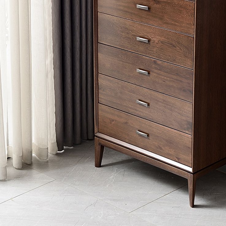 Solid Wood 5- Drawer Accent Chest Brown Chest for Living Room Clearhalo 'Cabinets & Chests' 'cabinets_chests' 'furn' 'furn_cabinets_chests' 'Furniture' 'Living Room Furniture' 1200x1200_c9394fcd-e333-4e59-a6a2-2625cdbe6c8e