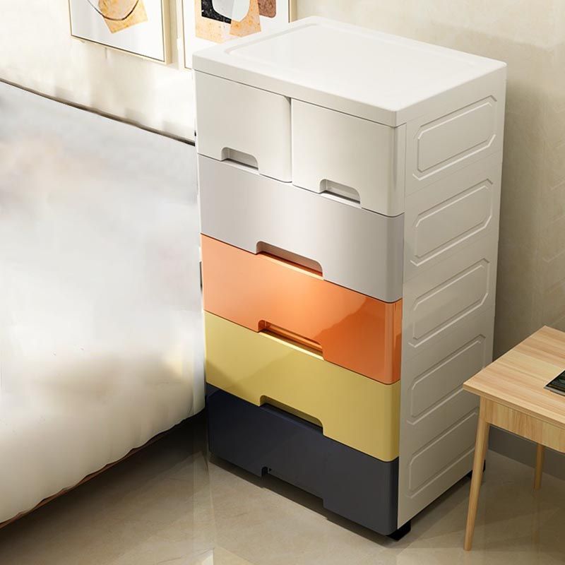 現代的な6ドロワーストレージキャビネットプラスチックワードローブアーマー