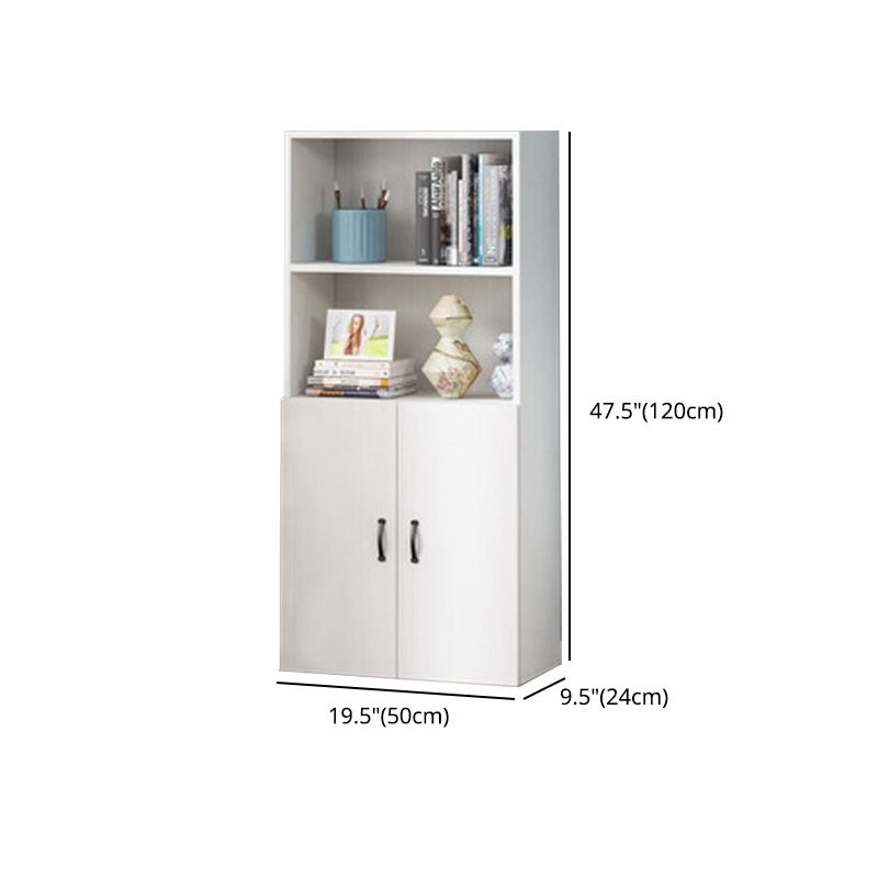 Pure White Shelf Bookcase Modern & Contemporary Bookshelf with Doors for Office Clearhalo 'Bookcases' 'Furniture' 'furniture_bookcases' 'Office Furniture' 1200x1200_c93a0a62-9a15-4a7b-b870-26a0904b70a9