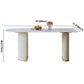 Contemporary Dining Table Sintered Stone Dining Table with Double Pedestal for Dining Clearhalo ' dining_table' 'Dining Tables & Seating' 'Dining Tables' 'Furniture' 'furniture_dining_table' 'Kitchen & Dining Furniture' 'kitchen&dining_furn' 'kitchen' 'kitchen_dining_table' 1200x1200_c93aaa5c-aeae-4c0d-b724-80bad695ce60