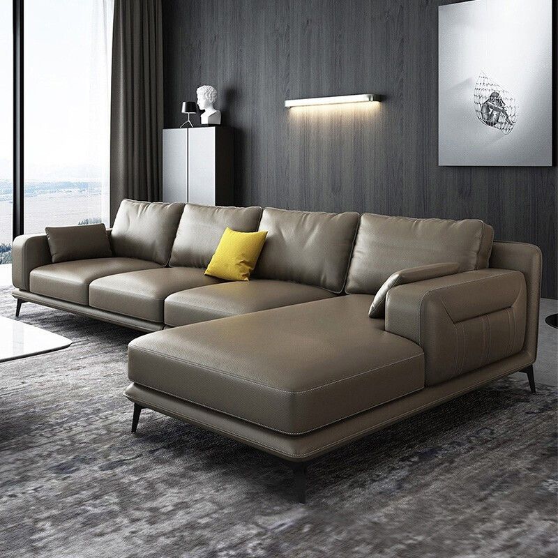 Wunderschönes Stil Sektion mit Kissen Rückengrau/Beige/schwarzes Latex -gepolstertes Sofa