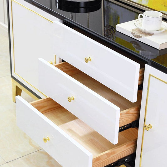 Console multimediale di archiviazione per supporti televisivi in ​​vetro con cassetti