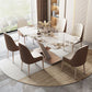 Modern Dining Set 1/5/7 Pcs Sintered Stone Top Table with Dining Upholstered Chairs Clearhalo 'Dining Room Sets' 'Dining Tables & Seating' 'dining_room_set' 'furn' 'furn_dining_room_set' 'Furniture' 'Kitchen & Dining Furniture' 1200x1200_c93c8a10-3bc1-41e4-9bee-bf541a85c3a4
