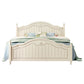 French Country Panel Bed Wood White Bed Frame with Arched Headboard Clearhalo 'Bedroom Furniture' 'Beds' 'furn' 'furn_beds' 'Furniture' 1200x1200_c93cb8e2-de0b-45d4-9059-c244671874a6