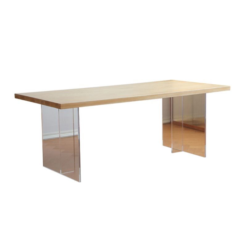 Modern Rectangle Wood Dining Table 1/3/5 Pieces Dining Set for Dining Room