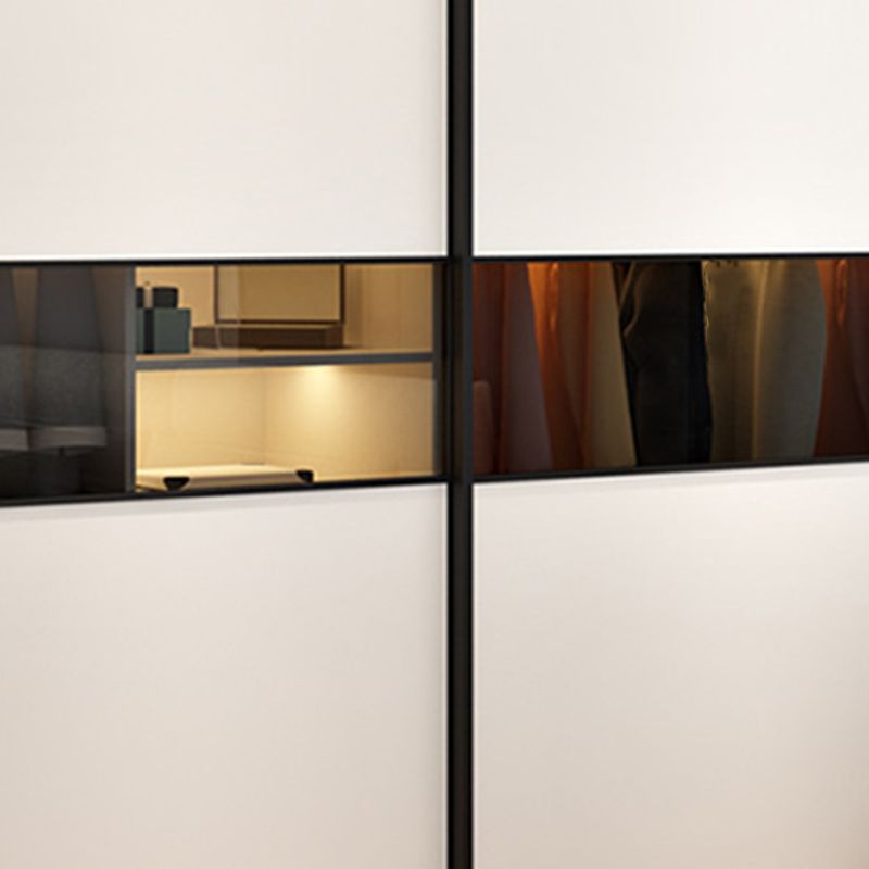 Contemporary Home Engineered Wood Wardrobe Freestanding Wardrobe Closet Clearhalo 'Armoires & Wardrobes' 'armoires_wardrobes' 'Bedroom Furniture' 'furn' 'furn_armoires_wardrobes' 'Furniture' 1200x1200_c93d899d-7b28-4a89-9ea0-1e1094b08872