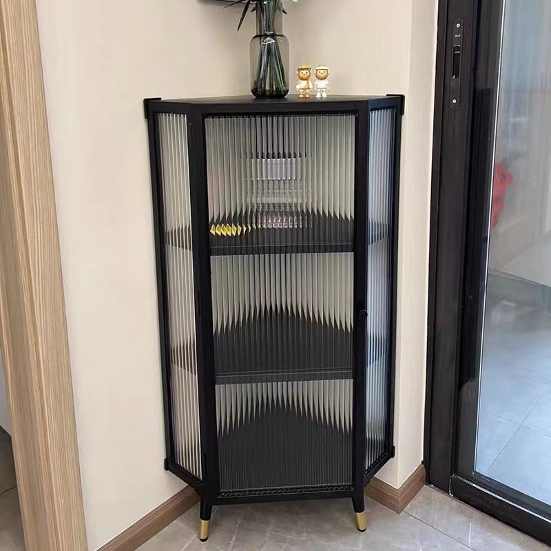 モダンな収納キャビネットガラスドアビュッフェキャビネットダイニングルーム用