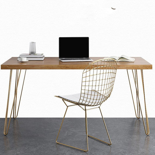 Bureau d'écriture en bois bureau naturel rectangulaire pour le bureau