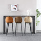 Industrial Grey Stone Pub Bar Table Indoor Iron Bar Dining Table with Double Pedestal Clearhalo 'Bar Furniture' 'Bar Tables' 'bar_tables' 'furn' 'furn_bar_tables' 'Furniture' 'furniture_bar_tables' 'Kitchen & Dining Furniture' 1200x1200_c9410b73-40ff-47b2-9f69-679b6032bf2e