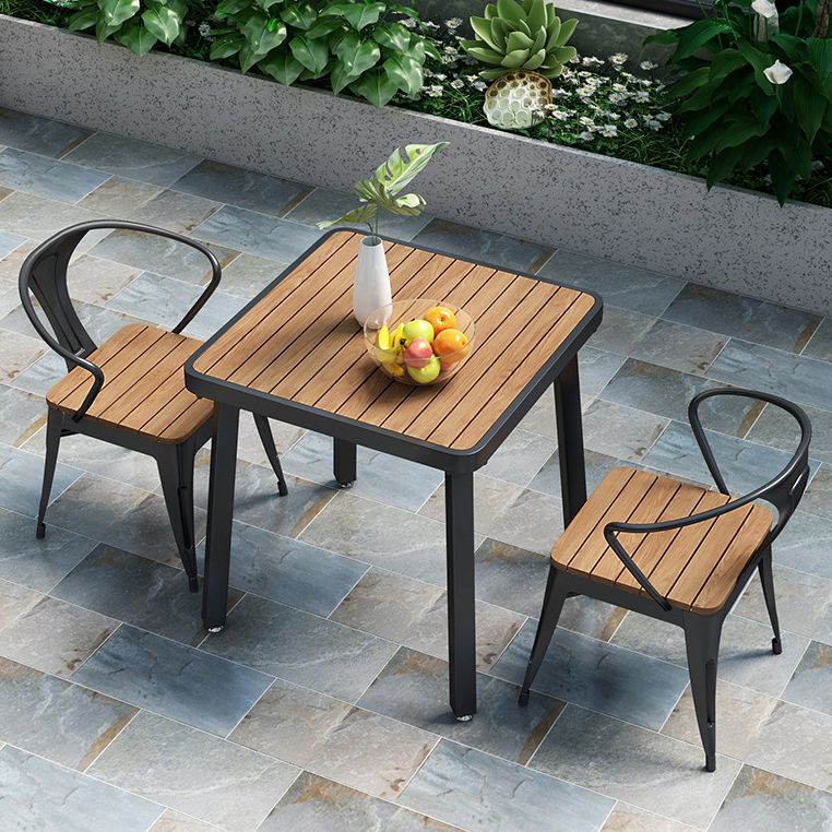 Industriële eettafel teruggewonnen hout 4 poten eettafel zonder stoel