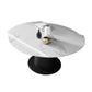Contemporary Sintered Stone Dining Table Extendable Dining Table with Pedestal Base Clearhalo 'Dining Tables & Seating' 'Dining Tables' 'dining_table' 'furn' 'furn_dining_table' 'Furniture' 'Kitchen & Dining Furniture' 1200x1200_c945da0d-5596-44fc-bdcc-856fc0d4e1e6