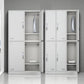 Metal Hinged Wardrobe Armoire Contemporary Wardrobe Cabinet for Home