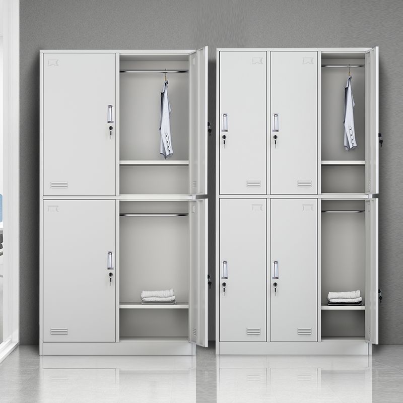 Metal Hinged Wardrobe Armoire Contemporary Wardrobe Cabinet for Home Clearhalo 'Armoires & Wardrobes' 'armoires_wardrobes' 'Bedroom Furniture' 'furn' 'furn_armoires_wardrobes' 'Furniture' 1200x1200_c9460a86-f059-4abd-80df-376bf3266815