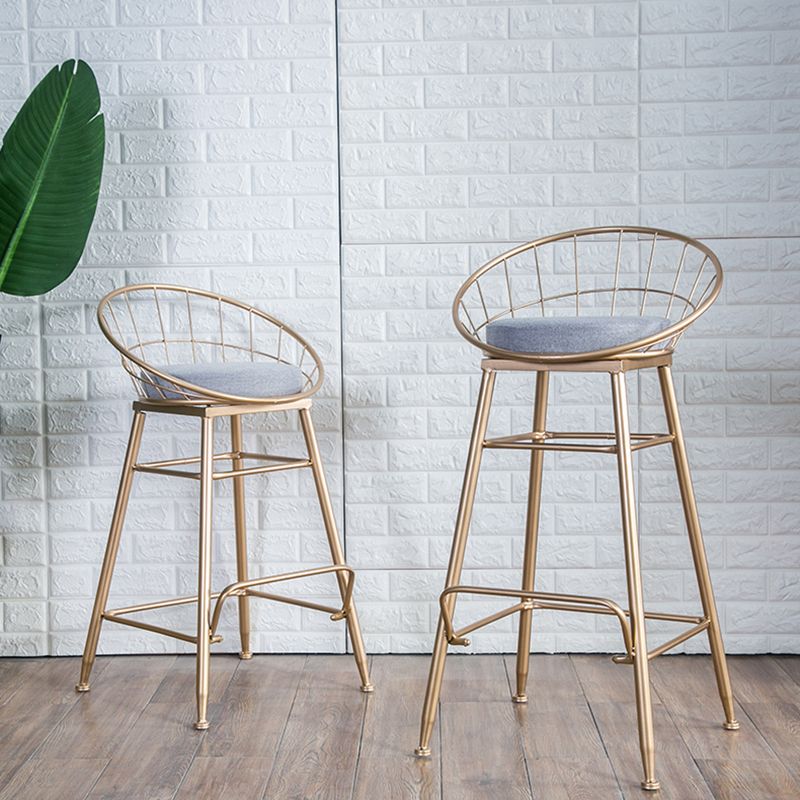 Tabouret de comptoir en or et noir