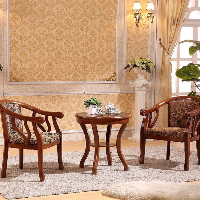 Sedia da pranzo tradizionale sedia a braccio da pranzo in legno massiccio per hotel