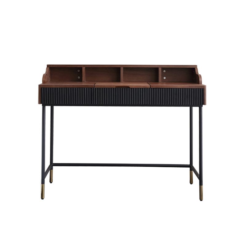 Contemporary Flip Single Wood Vanity with Padded Stool Lighted Mirror Vanity Desk Clearhalo 'Bedroom Furniture' 'furn' 'furn_makeup_vanities' 'Furniture' 'Makeup Vanities' 'makeup_vanities' 1200x1200_c9484913-48c1-4c8b-8ab3-39f7d4244643