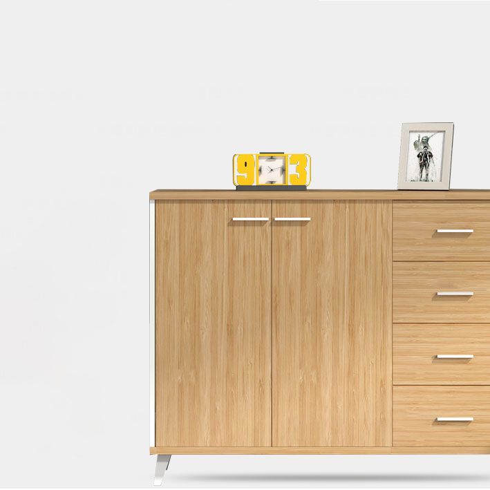 Armadio in legno di archiviazione laterale in stile scandinavo per home office