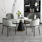 Glam Round Dinette Set 1/2/4/5 Pieces Black Dining Table Set with White Sintered Stone Top Clearhalo 'Dining Room Sets' 'Dining Tables & Seating' 'dining_room_set' 'furn' 'furn_dining_room_set' 'Furniture' 'furniture_dining_room_set' 'Kitchen & Dining Furniture' 1200x1200_c94a0646-02b1-40dc-b8d4-5a9d7e57a382