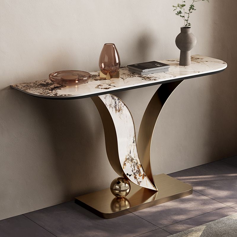 Tavolo console contemporanea a forma di luna