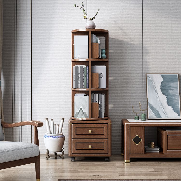 Minimalistic Wooden Accent Chest Living Room Chest with Shelves in Dark Brone Clearhalo 'Cabinets & Chests' 'cabinets_chests' 'furn' 'furn_cabinets_chests' 'Furniture' 'Living Room Furniture' 1200x1200_c94aa20e-f0eb-44ed-b5c0-df94fa445a23