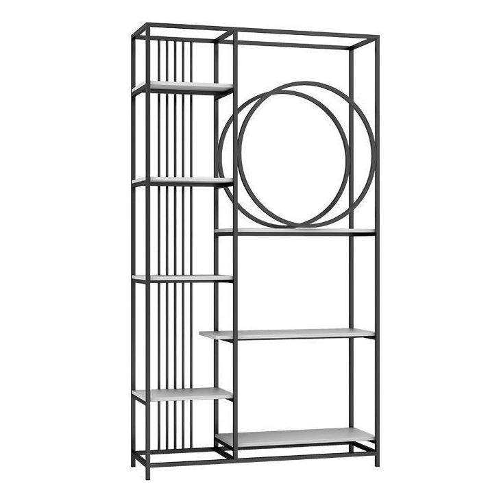Iron Frame Etagere Bookshelf Vertical Manufactured Wood Shelf Bookcase for Office Clearhalo 'Bookcases' 'furn' 'furn_bookcases' 'Furniture' 'furniture_bookcases' 'Office Furniture' 1200x1200_c94ba5fa-5c06-447c-8ef7-622b99d3c69a