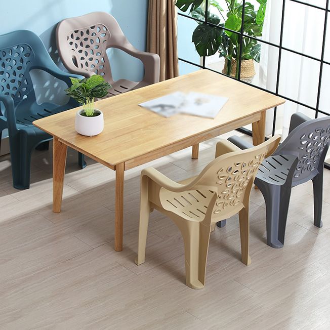 Modern Indoor Dining Armchair Plastic Home Stackable Dining Arm Chairs Clearhalo ' kitchen&dining_furn' 'Dining Chairs' 'Dining Tables & Seating' 'dining_chair' 'furn' 'furn_dining_chair' 'Furniture' 'furniture_dining_chair' 'Kitchen & Dining Furniture' 'kitchen' 1200x1200_c94c1987-4161-4046-828a-3eb85b9f49e0