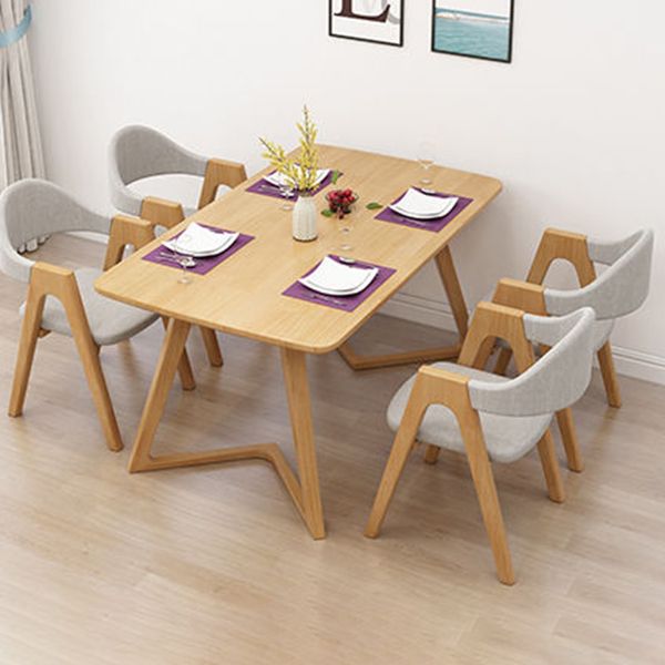 Modern Style Solid Wood Dining Table Brown Rectangle Table for Kitchen Dining Room, 47"L x 29.5"H Clearhalo ' dining_table' 'Dining Tables & Seating' 'Dining Tables' 'furn' 'furn_dining_table' 'Furniture' 'furniture_dining_table' 'Kitchen & Dining Furniture' 'kitchen&dining_furn' 'kitchen' 'kitchen_dining_table' 1200x1200_c94cf8e6-408f-4117-825e-8ef0afecb36c