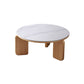 Contemporary Solid Wood Coffee Cocktail Table Slate Round Top Coffee Table Clearhalo 'Coffee & Accent Tables' 'Coffee Tables' 'coffee_tables' 'furn' 'furn_coffee_tables' 'Furniture' 'Living Room Furniture' 1200x1200_c94d0dfc-d15b-427e-9875-7cccd372c223