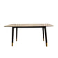 Rectangle Luxury Dining Table Grey Sintered Stone Top Table with 4 Legs
