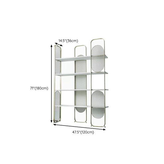 Modern Bookshelf Metal Open Shelf Bookcase with Shelves for Living Room