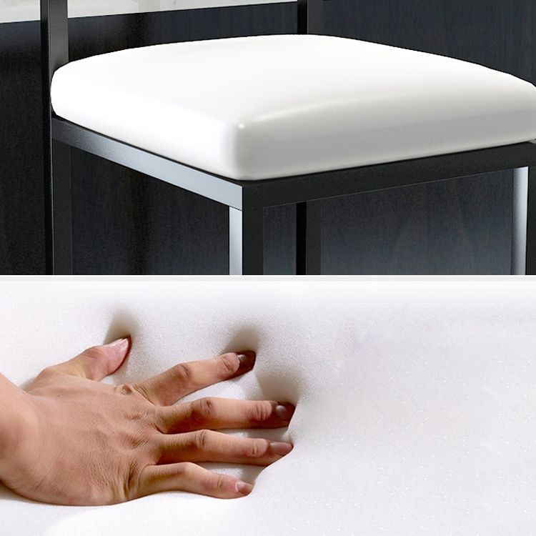 Contemporary Footrest Upholstered Home Stool Matte Finish Low Back Barstool Clearhalo 'Bar Furniture' 'Bar Stools' 'bar_stools' 'furn' 'furn_bar_stools' 'Furniture' 'furniture_bar_stools' 'Kitchen & Dining Furniture' 1200x1200_c94f95da-33b2-4230-bbc7-cf23d0da6d43