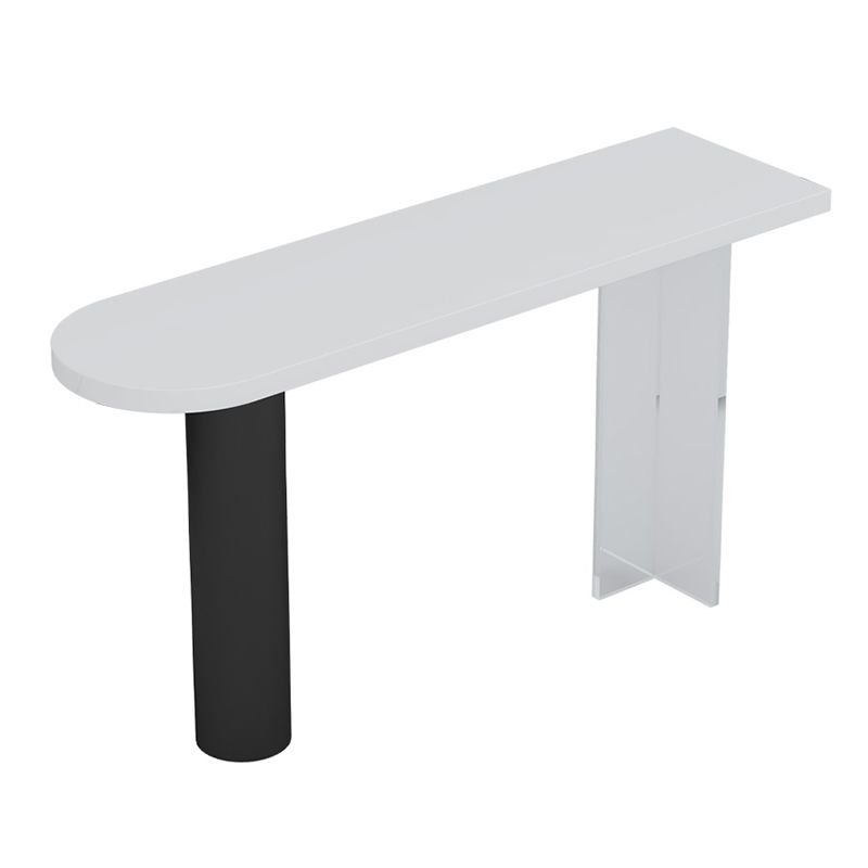 Tavolo da pranzo a bar top bianco tavolo da pranzo industriale con base a slitta