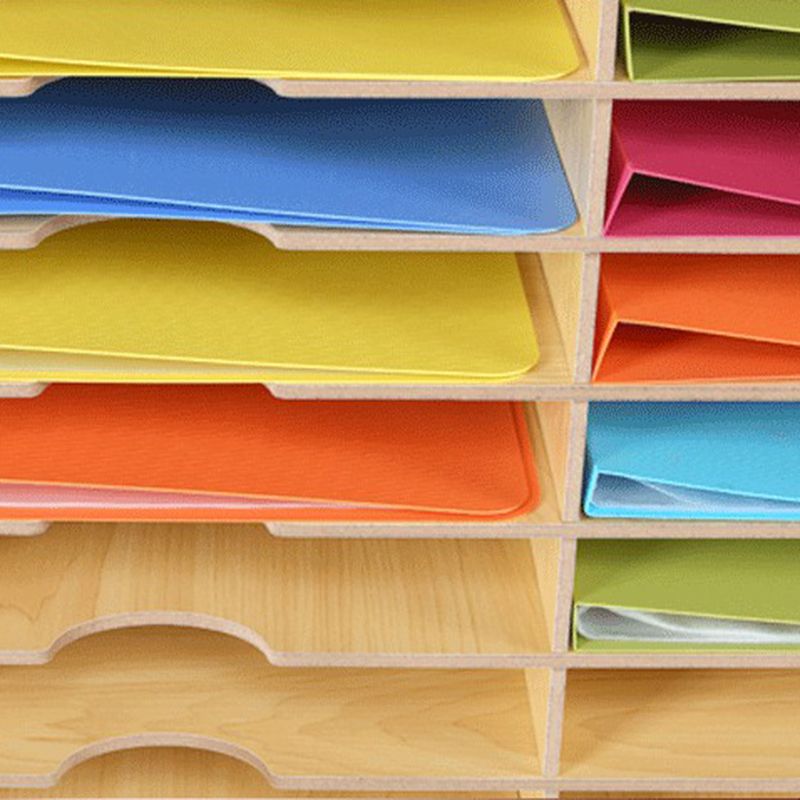 Contemporary Vertical Filing Cabinet Wooden Frame File Cabinet