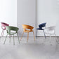 Modern Open Back Side Chair Plastic Indoor Arm Chair for Dining Room
