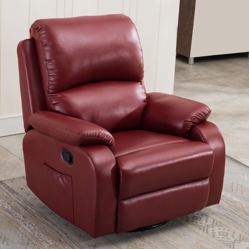 Contemporary Home Theater Recliner Metal Solid Color Indoor Standard Manual-Push Botton Clearhalo 'Chairs & Seating' 'furn' 'furn_recliners' 'Furniture' 'Living Room Furniture' 'Recliners' 1200x1200_c951529a-badc-40dd-99b6-8a869c5c8d8c